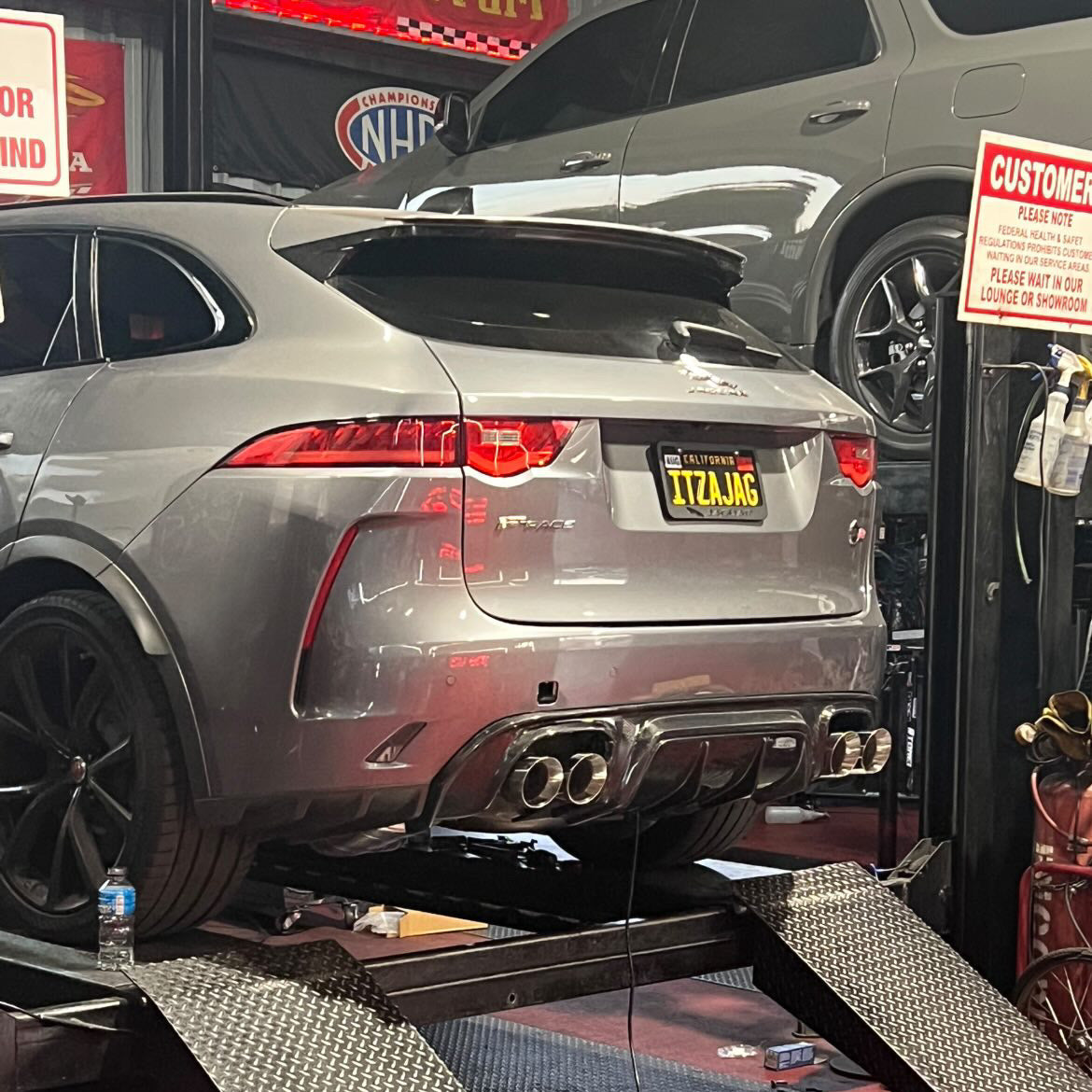 Jaguar F Pace SVR Finned Carbon Fibre Diffuser Valance 2018 +