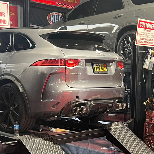 Jaguar F Pace SVR Finned Carbon Fibre Diffuser Valance 2018 +
