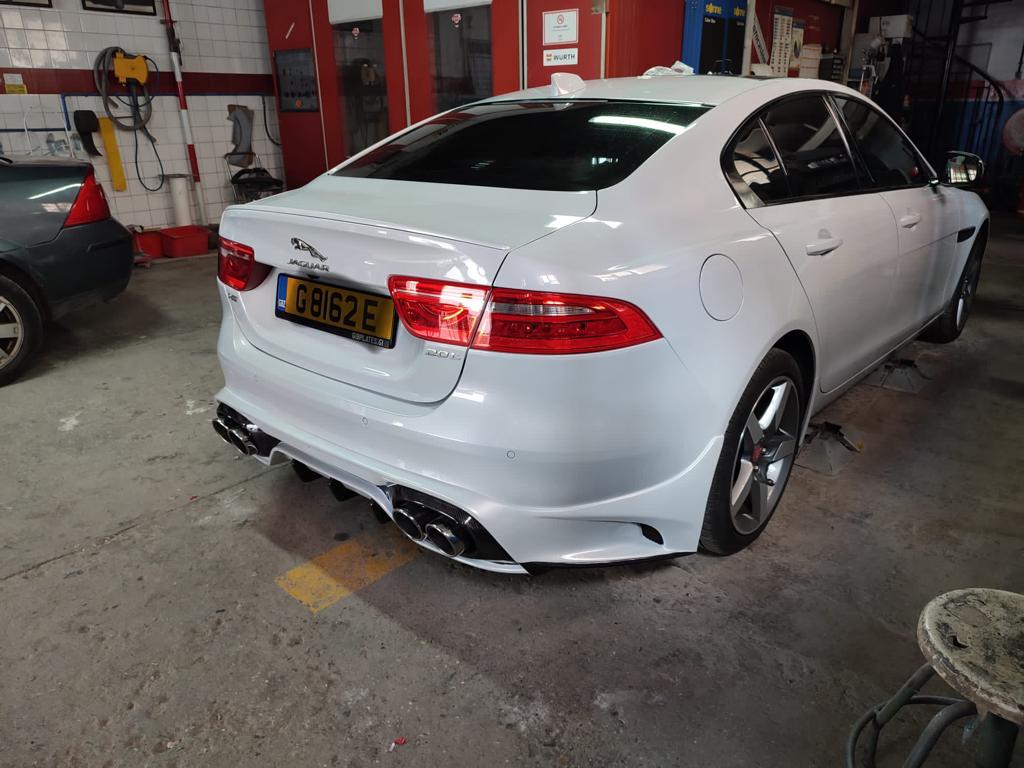 Jaguar XE Aspec Style Part Carbon Fibre Rear Diffuser Valance with Tips 2016 - 2019