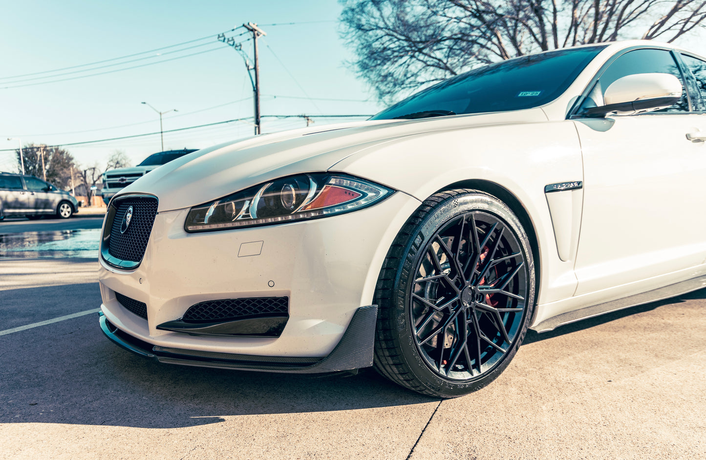 Jaguar XF Front Lip Splitter Carbon Fibre 2012 2014 2014 2015
