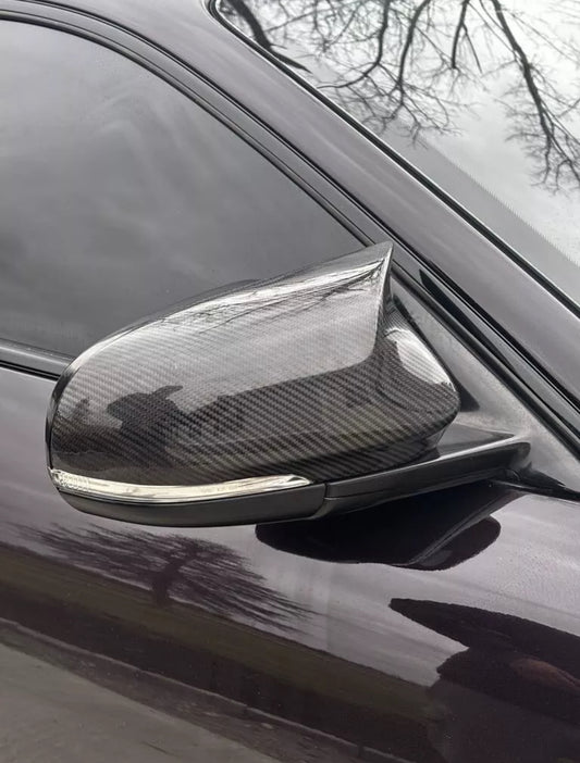 Jaguar XKR Mirror Covers Carbon Fibre Hornback Replacement 2009 - 2016