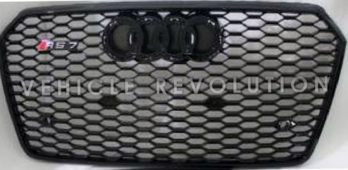 Audi A7 RS7 Black Grille, Black Frame, Black Rings  2016 2017