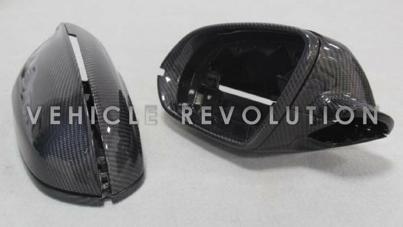 Audi A8 /S8 6 Piece Replacement Carbon Fiber Mirror Cover  Set  
2011 2012 2013 2014 2015 2016