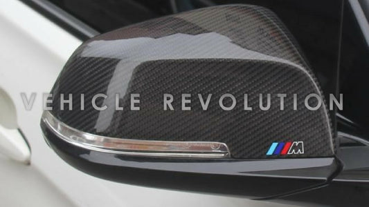 BMW 1 SERIES F20 F22 F23 F30 F32 F33 F36 F87 M2 X1 Replacement Carbon Fiber Mirror Cover With M LOGO 2011 2012 2013 2014 2015