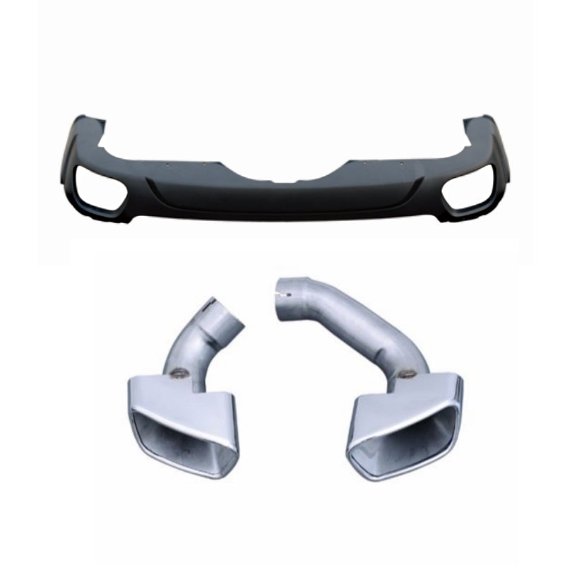 BMW X5 F15 M Sport Rear Diffuser Valance With Exhaust Tips 2014 - 2017