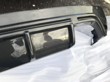 Jaguar F Pace LM Style Rear Carbon Fibre Quad Tips Carbon Fibre Valance Diffuser Bumper Upgrade 2015 2016 2017 2018 2019 2020