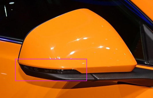 Ford Mustang Carbon Fiber Mirror Euro Model With Tuning Indicator Light  Add On 2015 2016 2017