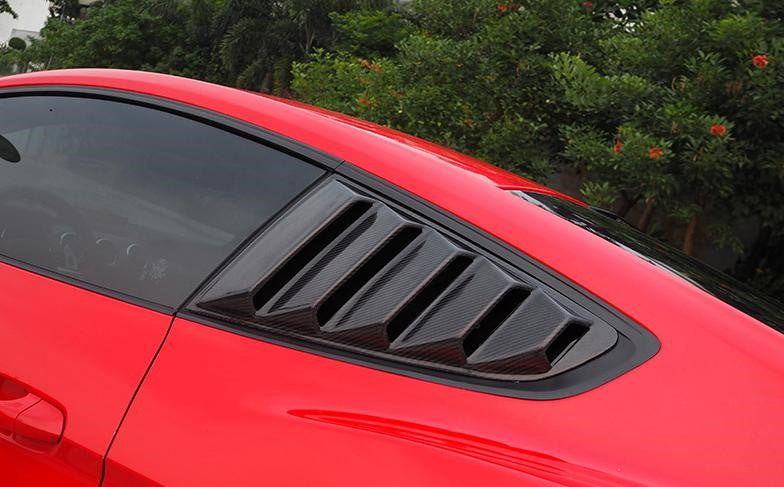 Ford Mustang GT350R Style Carbon Fiber Rear Window Louvers 2015-2017