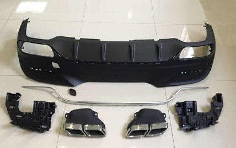 Mercedes Benz GLE W166 COUPE AMG 63 Style Diffuser With Exhaust Tips 2015 2016 2017 2018