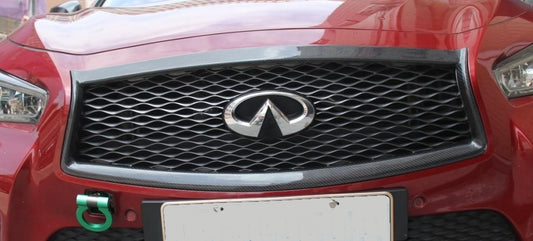 Infiniti Q50 Carbon Fiber Grille Cover - Dry Carbon 2014-2017