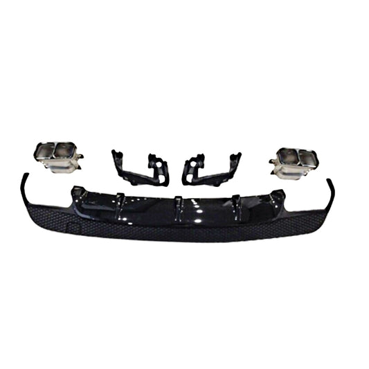 Mercedes Benz W117 C117 CLA 45 AMG Style Rear Diffuser With Exhaust Tips 2013 - 2017