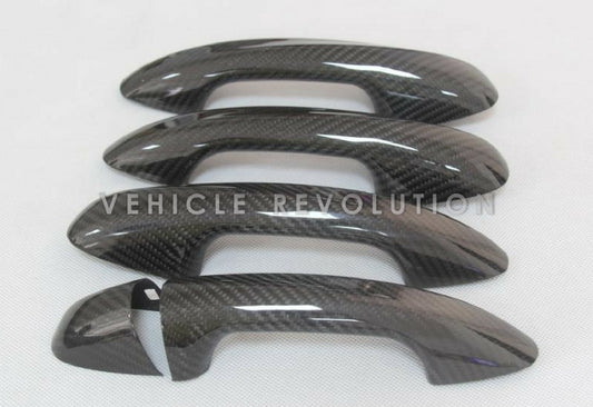 Mercedes W205 W213 W222 Dry Carbon Fiber Exterior Door Handle Covers 2015+