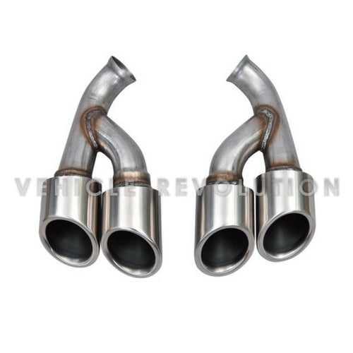 Porsche Cayenne GTS Chrome Exhaust Tips 2015-2017