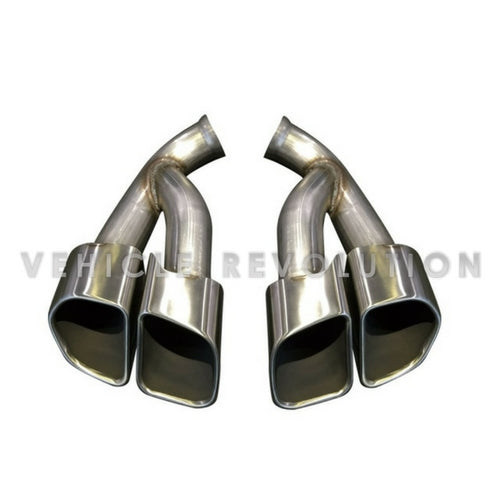 Porsche Cayenne Turbo Chrome Exhaust Tips 2015+