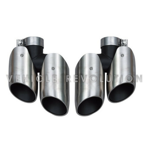 Porsche Macan S  Stainless Steel Double Layer Exhaust Tips 2014+