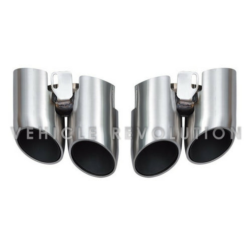 Porsche Panamera S Stainless Steel Exhaust Tips 2014+