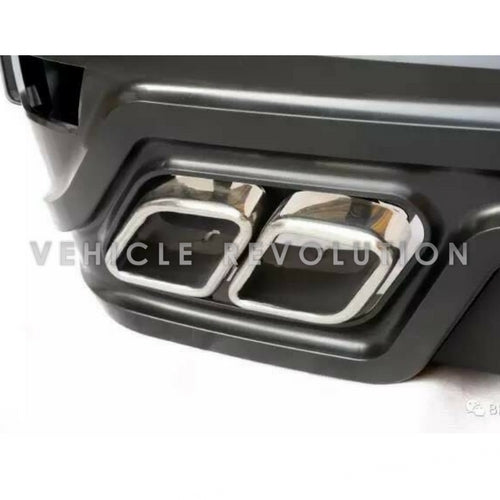 Raw exhaust tip view