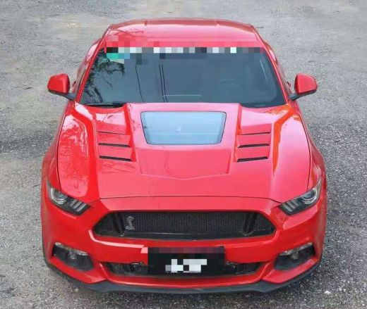 Mustang FRP Exhibition Vented Bonnet Hood for all 2015 2016 2017 6th Gen models