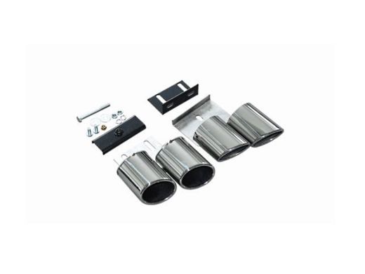 Audi A3 B5 S3 Two Pair Decorative Stainless Chrome Exhaust Tips 2013 2014 2015