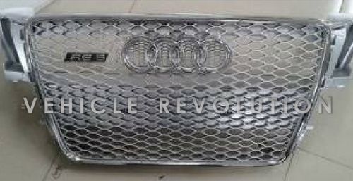 Audi S5 A5 RS5 Silver Grille, Silver Frame,Silver Rings 2008 - 2012