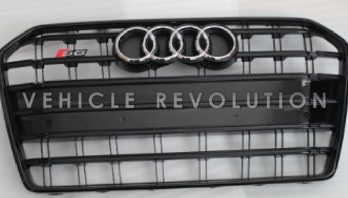 Audi A7 S7 Black Grille  Black Frame Chrome Rings 2016 2017