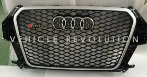 Audi  RSQ3 Black Grille, Silver Frame, Chrome Rings 2013 2014 2015