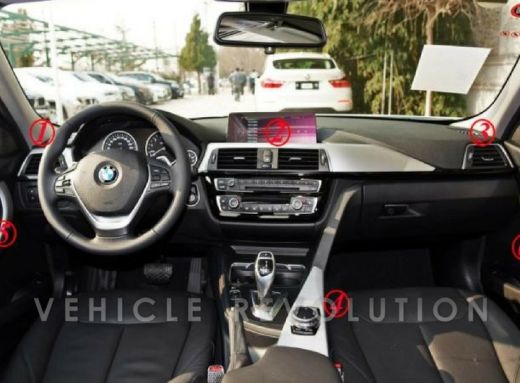 BMW 3 Series F30 F32 33 36 8 Piece Carbon Interior Trim Left Hand Drive (LHD) Version A 2011 -2015