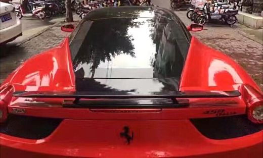 Ferrari 458 Carbon Fiber Novitec Style Trunk Boot Wing Spoiler 2006-2015