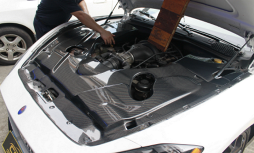 Maserati GT Style Revolution Carbon Fiber Engine Bay Cover 2006-2013