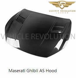 Maserati Ghibli Carbon Fibre AS Style Bonnet / Hood for 2013 - 2017 models