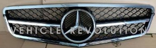 Mercedes-Benz C Class W204  Black Grille, Chrome Frame & Chrome Ring 2013 2014