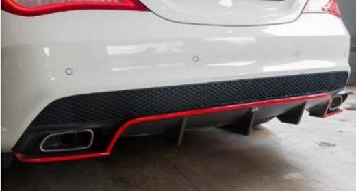 Mercedes-Benz CLA45 PRE LCI Package Rear Diffuser  Red Line 2014-2016