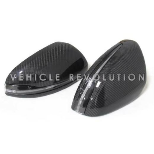 Mercedes Benz W205 W222 LHD Black Replacement Carbon Mirror Cover 
 2015 2016 2017