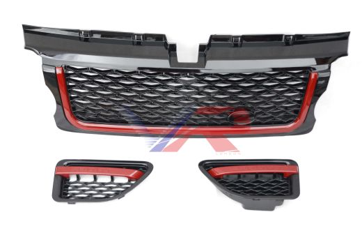 Range Rover Sport Black Red Autobiography Style Front Grille Side Vent 2010-2013